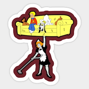 Robot Maid Cleans Up Sticker